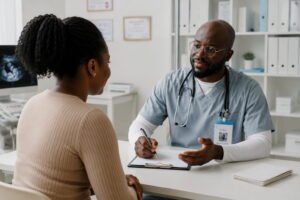 patient recieving after care at doctor ryan abortion clinic