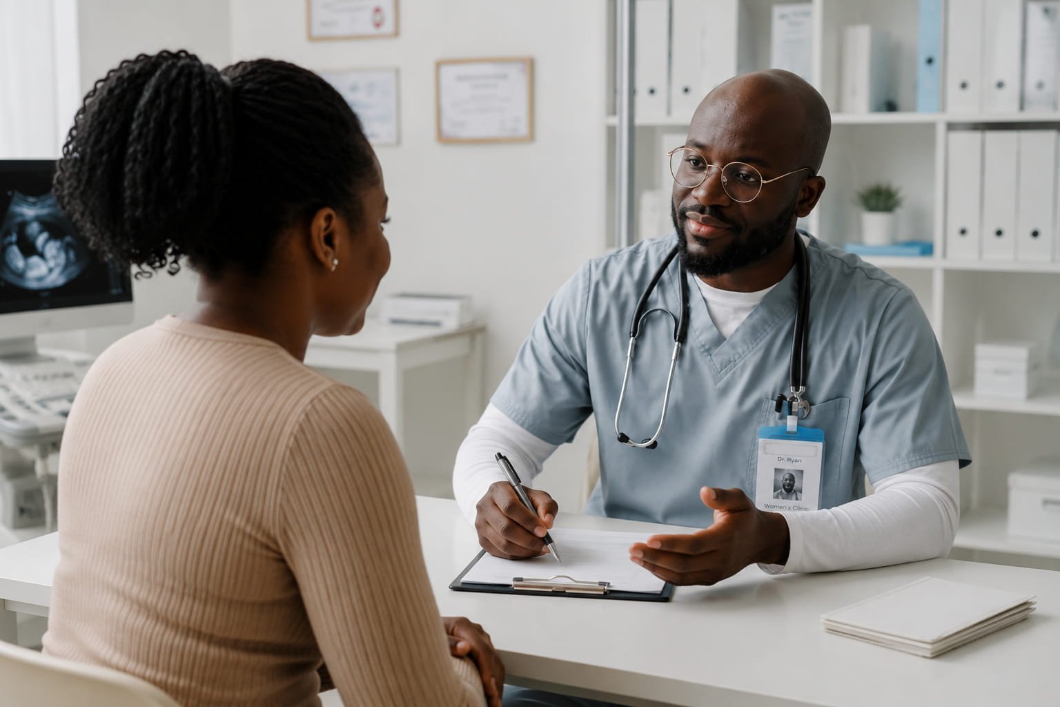 patient recieving after care at doctor ryan abortion clinic